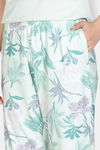 Zivame Nature Trails Knit Poly Pyjama Set - Antique White — thumbnail 6